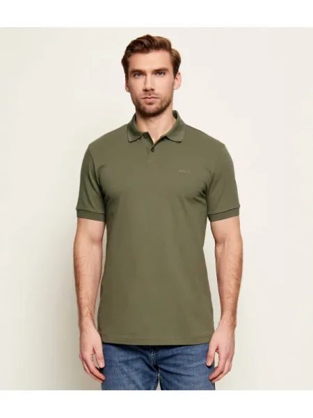 BOSS GREEN Polo Paul | stretch verde