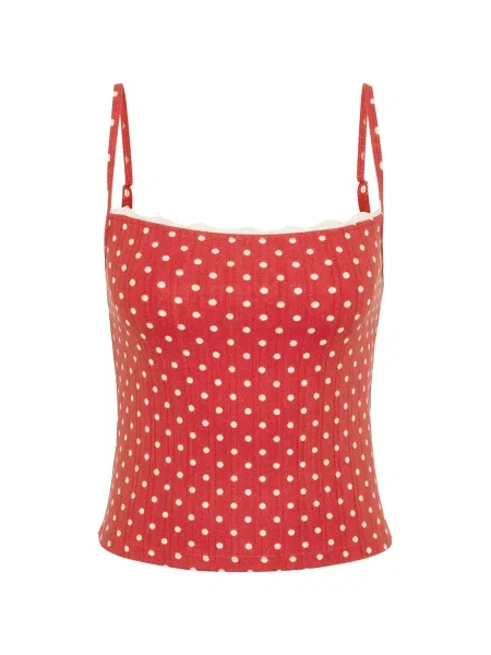 Abercrombie & Fitch Bluză de noapte roșu alb