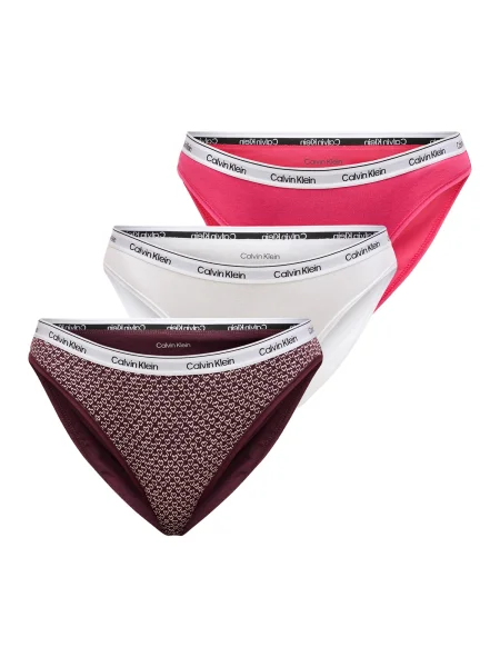 Calvin Klein Underwear Nohavičky ružová / bordová biela