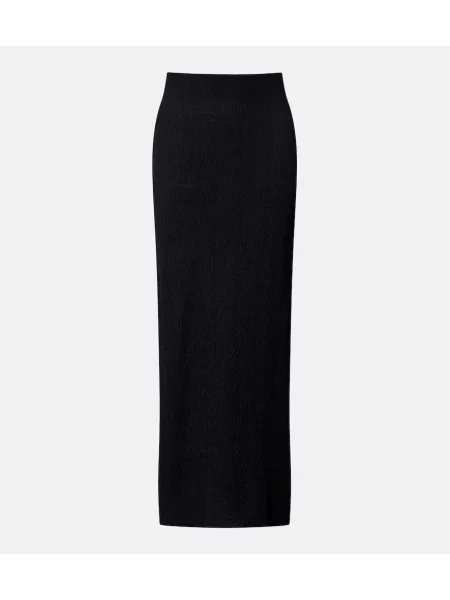 Fusta maxi The Row de mătase negru