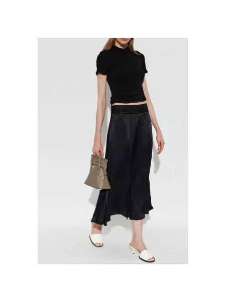 Satynowa spódnica Maison Margiela czarna