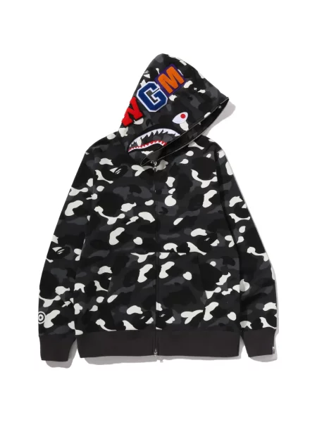 Hanorac cu glugă A Bathing Ape® cu imagine cu model camuflaj negru