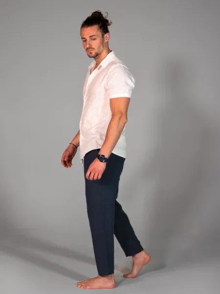 Pantaloni Thead. albastru