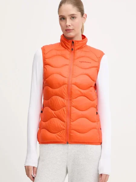 Peak Performance bezrękawnik puchowy Helium Down przejściowy pomarańczowy