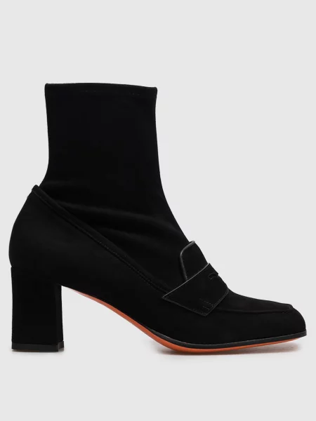 Замшеві ботильйони Santoni чорні