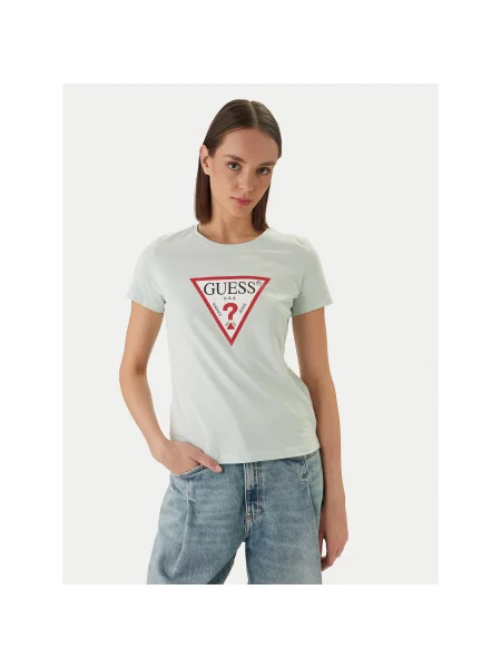 Guess Majica Regular Fit zelena