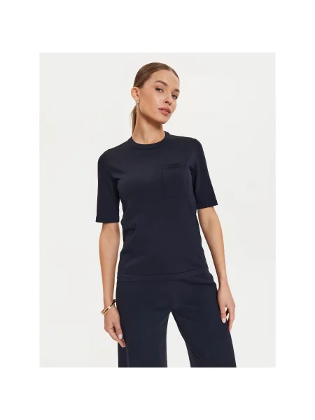 Max Mara Leisure Majica Tahiti Mornarsko Regular Fit modra