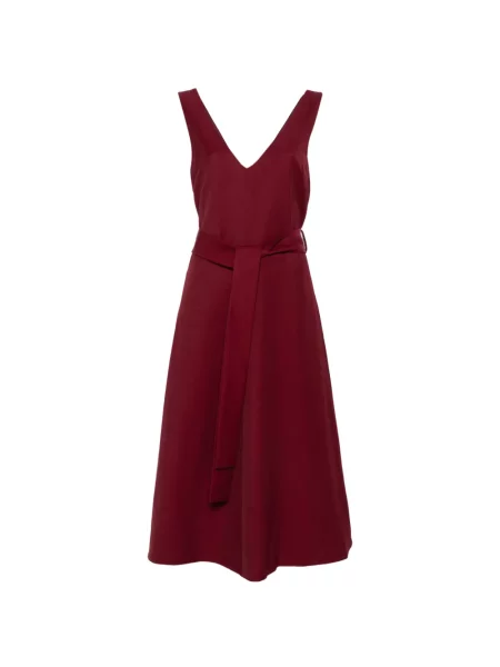 Sukienka Parosh z dekoltem w serek garniturowa czerwona