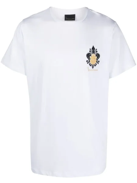 Tricou Billionaire cu decolteu rotund alb
