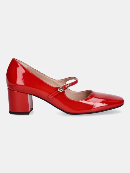 Шкіряні туфлі Love Moschino блок червоний