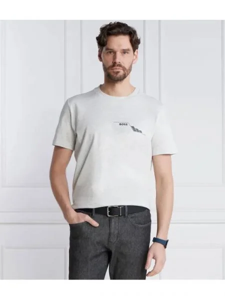 BOSS GREEN Póló Tee 3 szürke