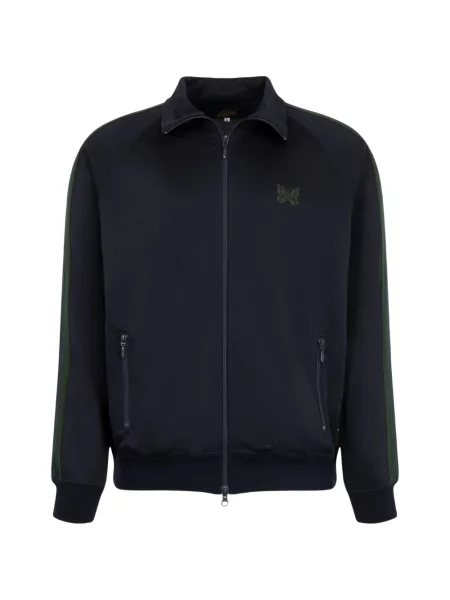 Bluza rozpinana Needles w paski niebieska