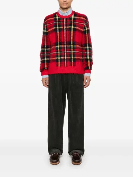 Вълнена карирана шапка Polo Ralph Lauren закърпени черно