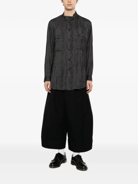 Ριγέ πουκάμισο Yohji Yamamoto μαύρο