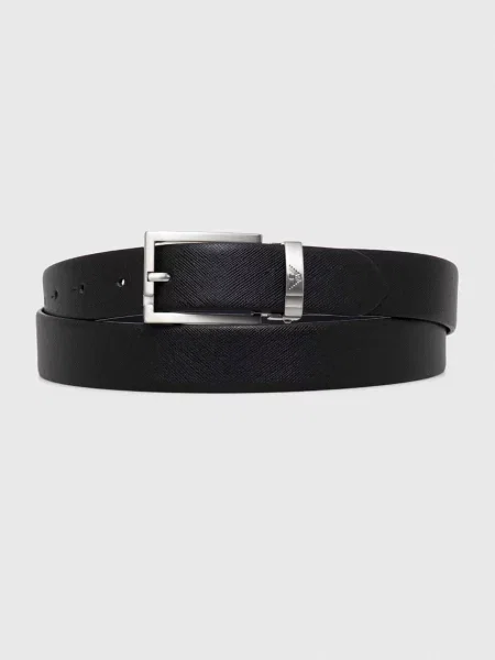Шкіряний Emporio Armani чорний