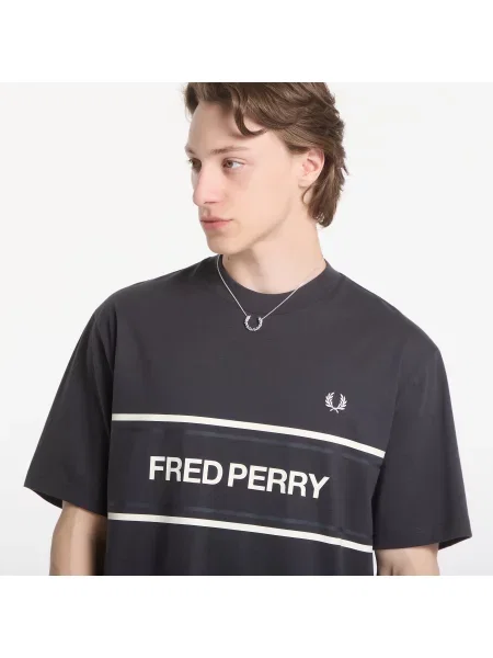Тениска Fred Perry Fred Perry Graphic T-Shirt Black XL черно