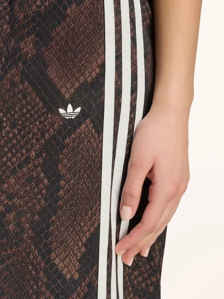 Adidas Originals Teplákové Kalhoty Firebird Ze Saténu tmavě hnědá bílá