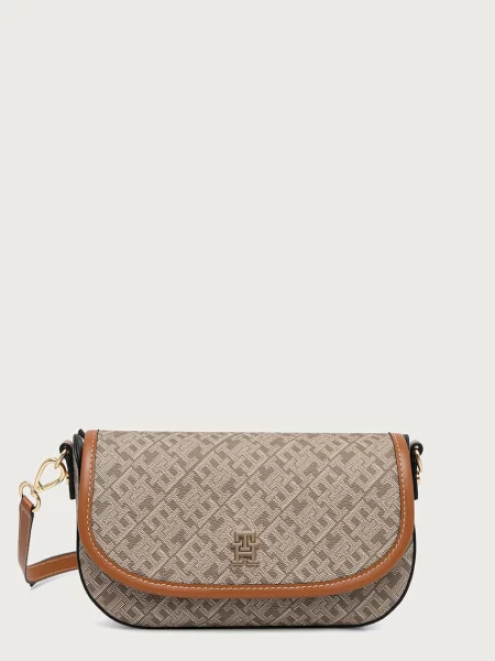 Tommy Hilfiger crossbody kabelka z imitace kůže béžová