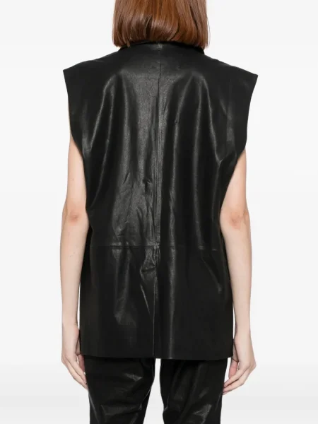 Vestă Cynthia Rowley din piele negru