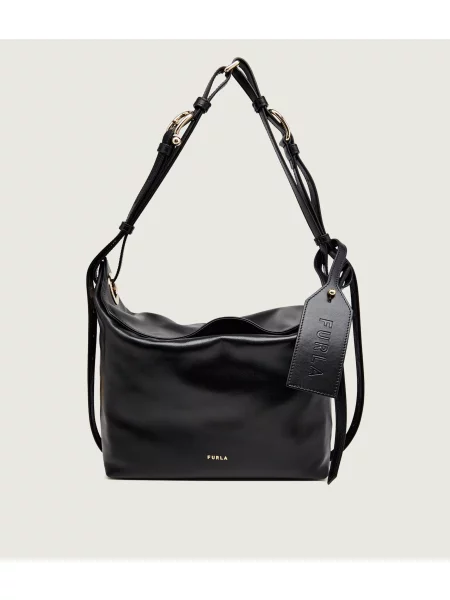 Furla Bőr válltáska Furla Ginevra M fekete
