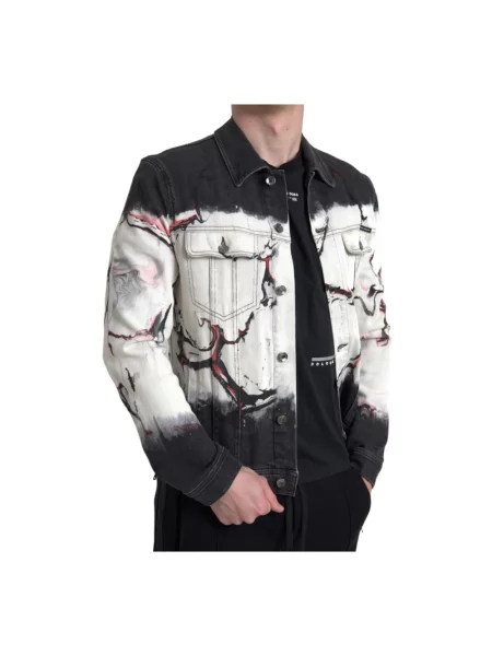 Kurtka jeansowa Dolce And Gabbana z nadrukiem