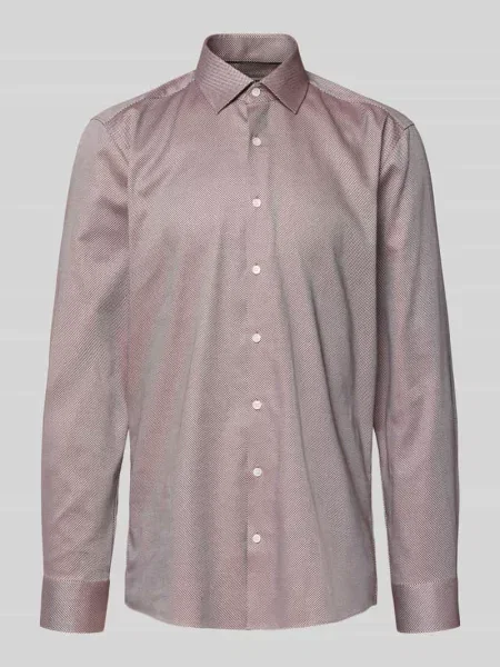 Koszula biznesowa o kroju slim fit z kołnierzykiem typu kent Olymp Level 5