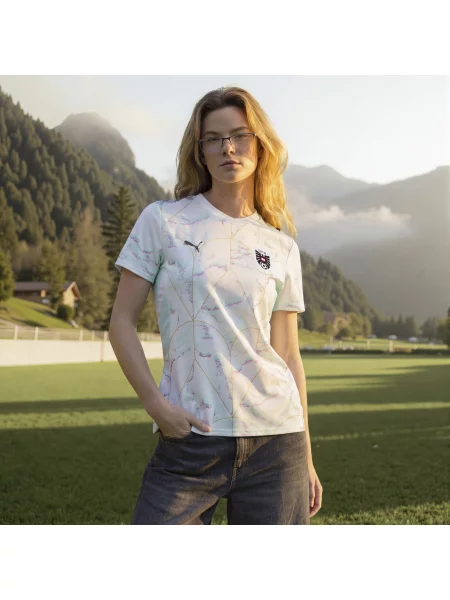 PUMA koszulka wyjazdowa Austria Akcesoria S biały
