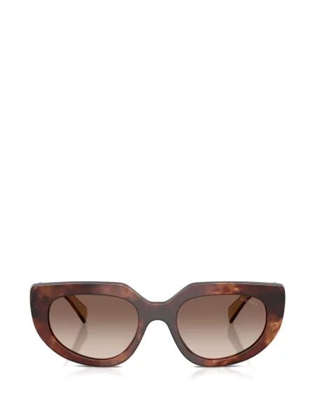 Ochelari de soare Prada Eyewear cu imprimeu geometric maro
