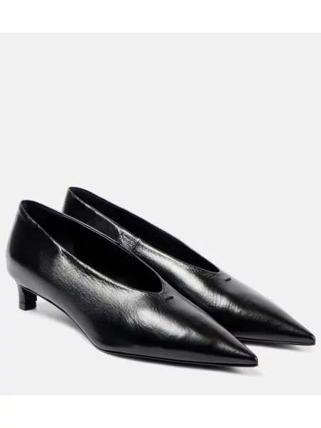 Pantofi cu toc Jil Sander din piele negru