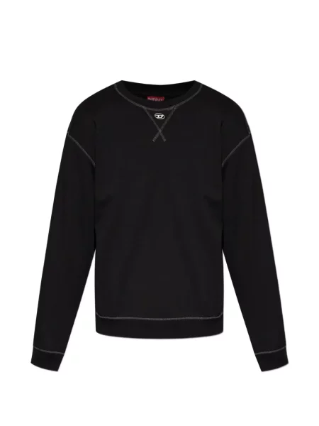 Pulover Diesel cu decolteu rotund negru