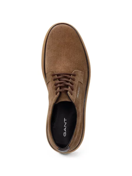 Fűzős szarvasbőr sneaker Gant barna