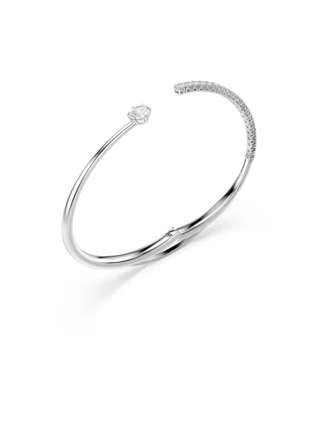 Swarovski bransoletka metalowa z cyrkonią MATRIX biała
