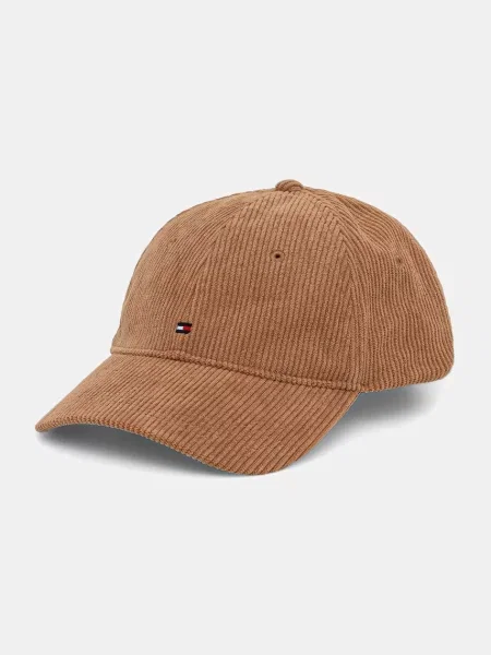Джинсова шапка с козирка Tommy Hilfiger кафяво