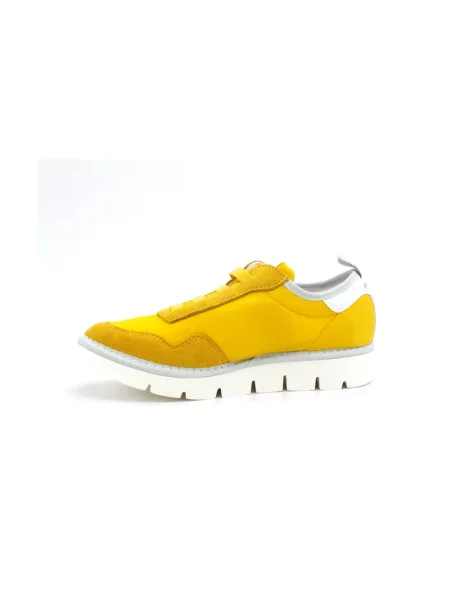 Sneakersy Panchic skórzane żółte