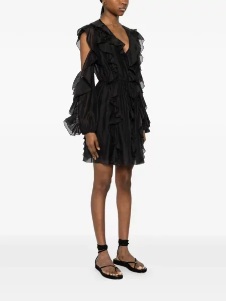 Mini šaty Philia Loft s volány černé
