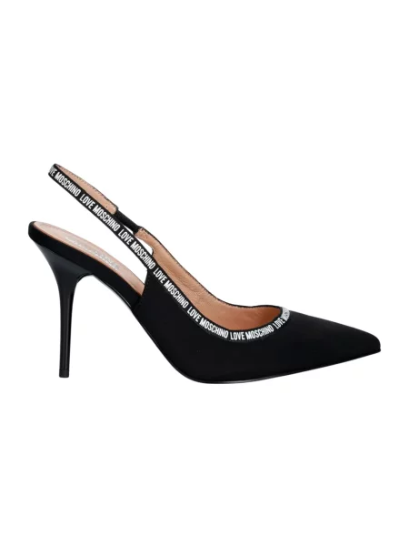 Espadryle Love Moschino skórzane czarne