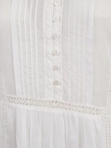 Rochie Marant Etoile plisată din dantelă de costum alb