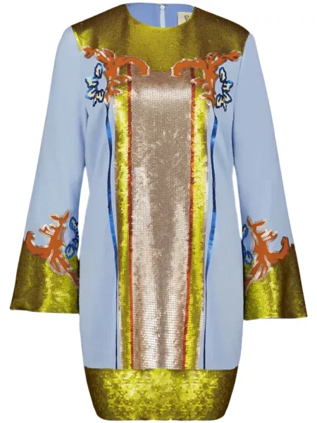 Mała mały sukienka mini Paula garniturowa niebieska