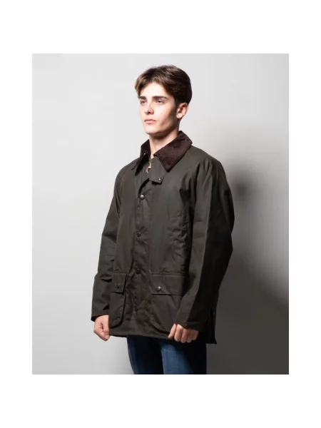 Lniana lekka kurtka Barbour zielona