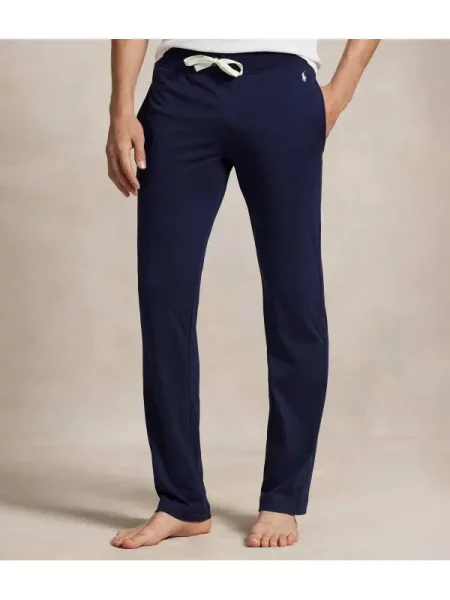 Polo Ralph Lauren pizsama nadrág sötétkék férfi sima kék
