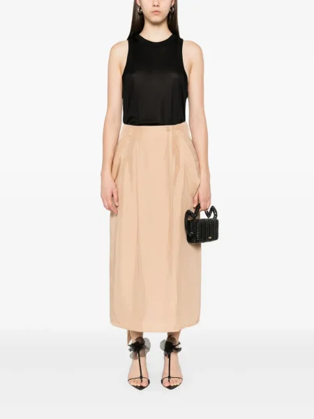 Top Carven de mătase negru