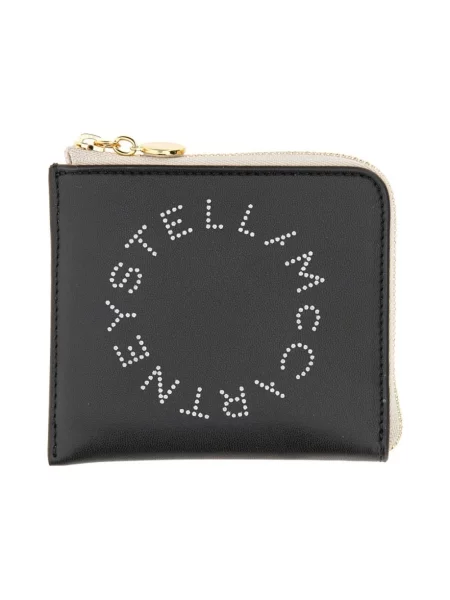 Portfel Stella Mccartney skórzany z logo czarny