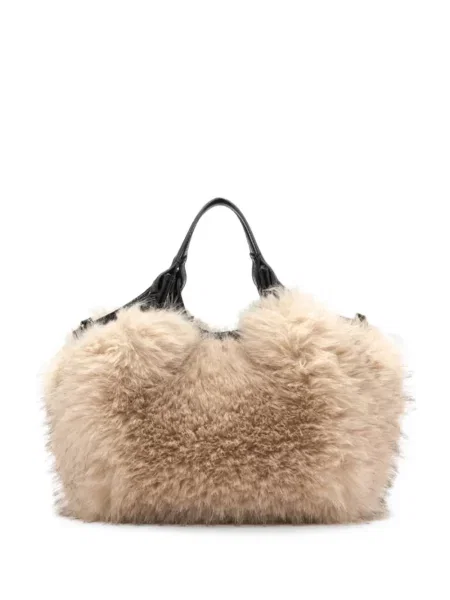 Remenčić shopper torbica Gianni Chiarini s krznom