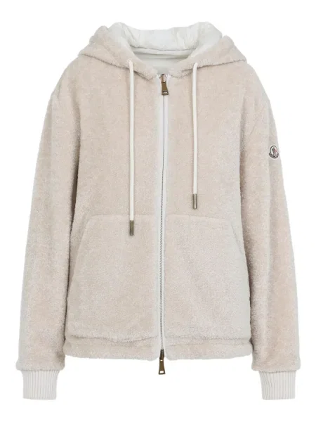 Geacă Moncler din fleece cu glugă