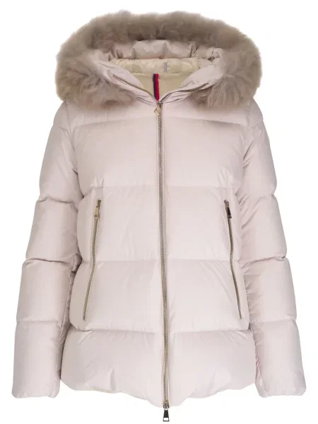 Scurt geacă cu puf Moncler cu glugă