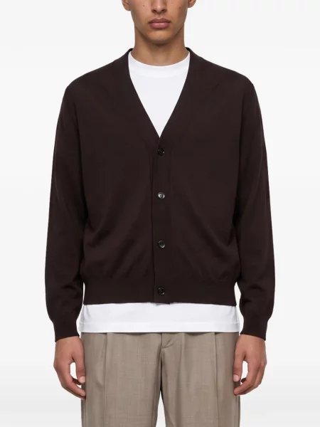 Cardigan Lardini cu decolteu în V maro