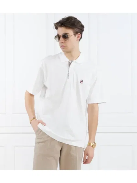 Tommy Hilfiger Polo MONOGRAM PLACKET ARCHIV alb