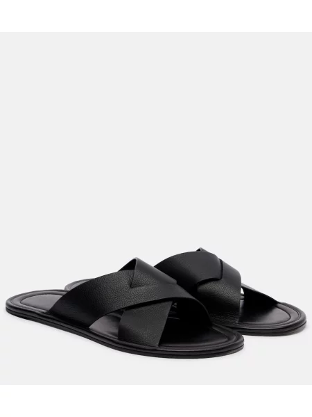 Sandale The Row din piele negru