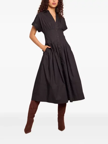 Rochie midi Cara Cara până la genunchi de costum negru