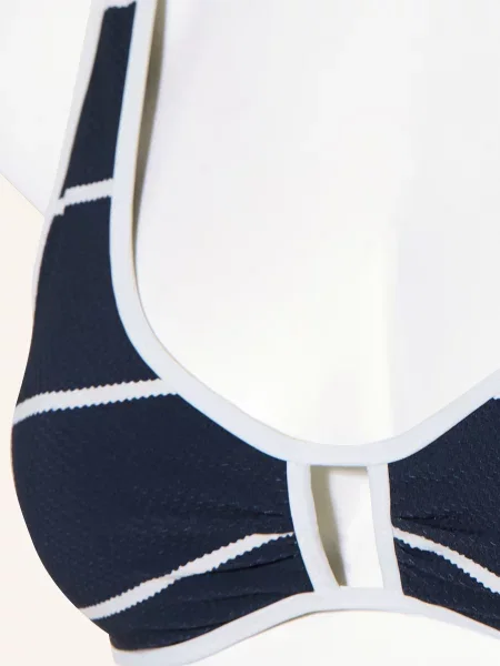 Watercult Bustier Bikiny Coastal Lines tmavě modrá bílá